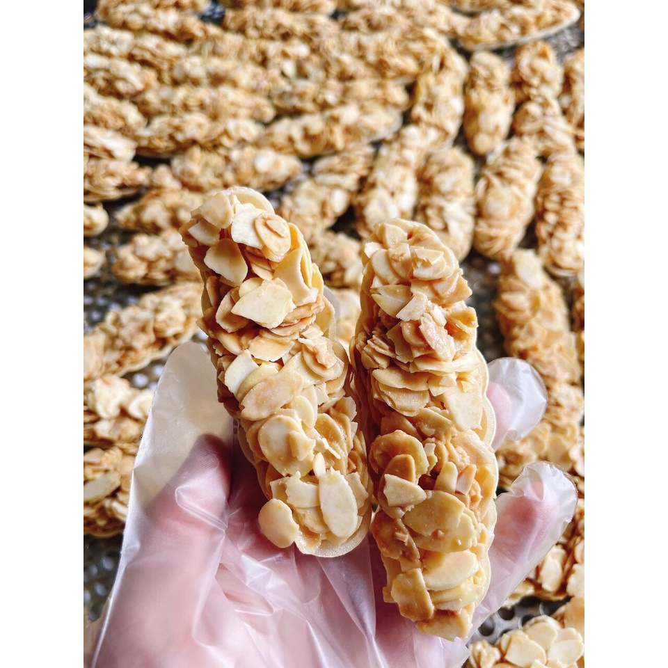Bánh Thuyền 98% Hạnh Nhân Full Hạt, Giòn Xốp Thơm - Ngọt Nhẹ, không bột, đường- Ăn Kiêng Healthy