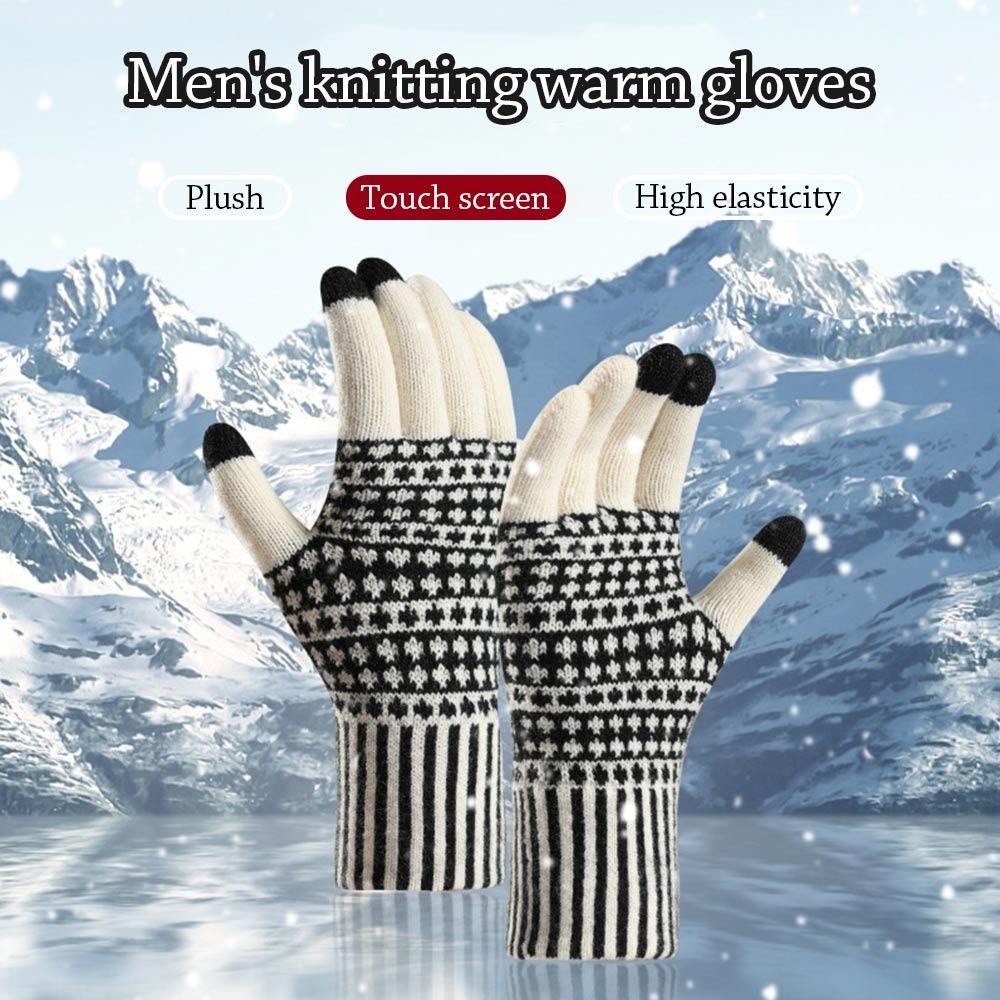 Găng Tay Dệt Kim Giữ Ấm Cảm Ứng Màn Hình