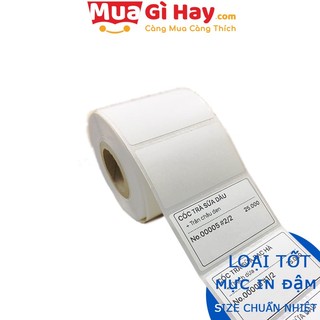 Giấy in tem nhãn trà sữa 50x30x1000 hoặc 37x30x1000 - loại tốt