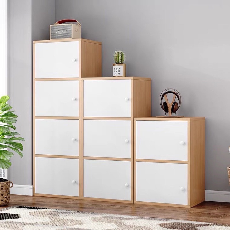 Kệ gỗ đa năng/ Tủ đựng đồ/ Kệ sách gỗ để đồ phong cách hiện đại hiên đại
