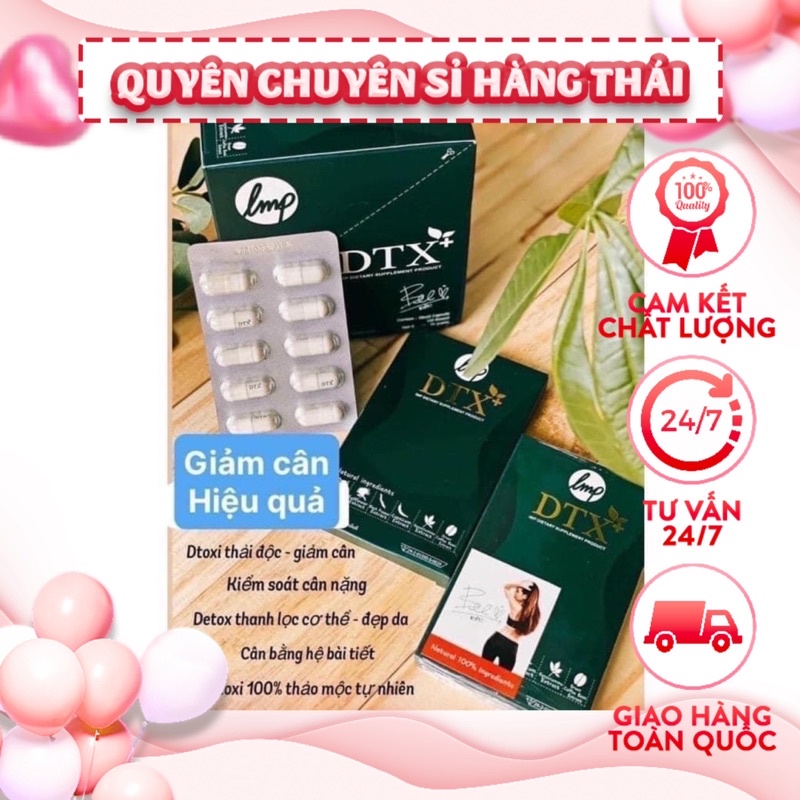 Hộp 10viên giảm mỡ Dtoxi mẫu mới thái lan