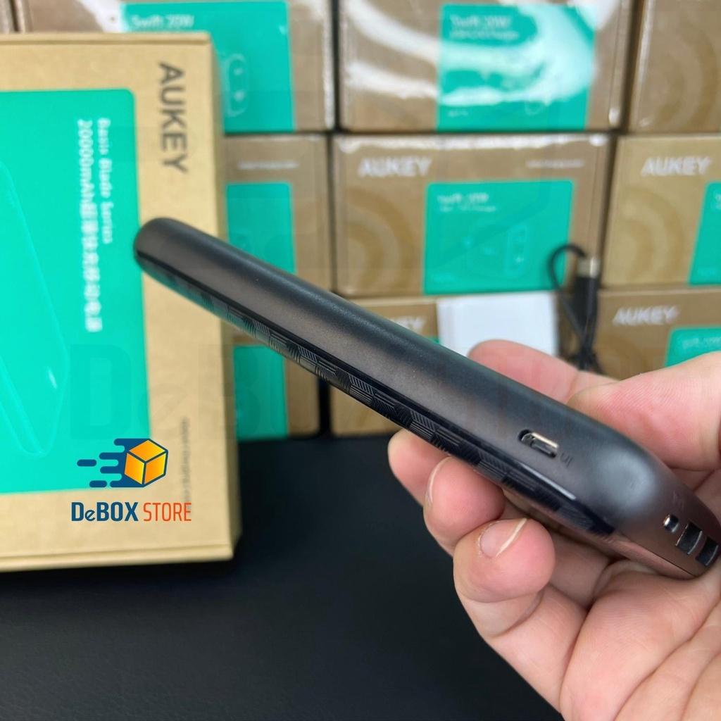 Sạc Dự Phòng Aukey PB-N93A/N93 20000mAh Cổng USB-C Sạc Nhanh PD3.0 18W + USB-A QC 3.0 18W