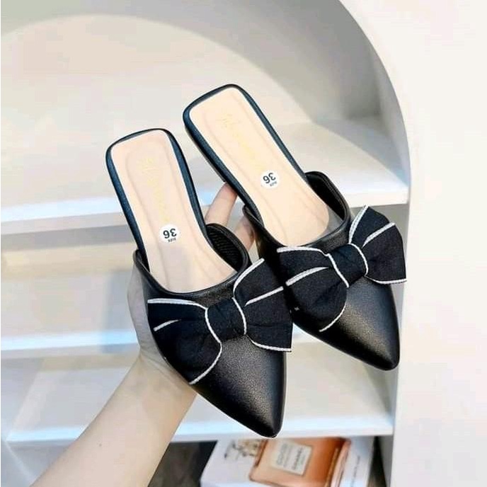 Giày Sục Nơ viền 001 thời trang nữ sản phẩm bán chạy