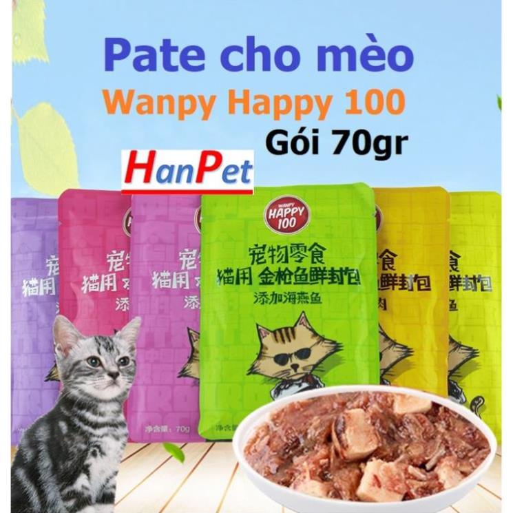 Pate Orgo cho mèo Wanpy Happy-70g