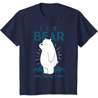 Cn phim hoạt hình we bare bears we bare bears nửa tay top nam 100% cotton cổ tròn nửa tay áo thun