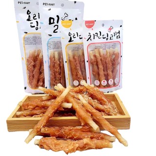 Snack bò cuộn thanh sữa cho chó 100g