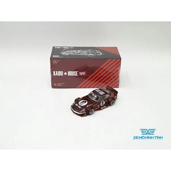 Xe Mô Hình Datsun KAIDO Fairlady Z Dark Red 1:64 Kaido House/ MIniGT ( Nâu Đỏ )