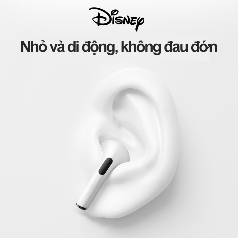 Disney Tai nghe nhét tai bluetooth không dây âm thanh hifi có micro màn hình hd