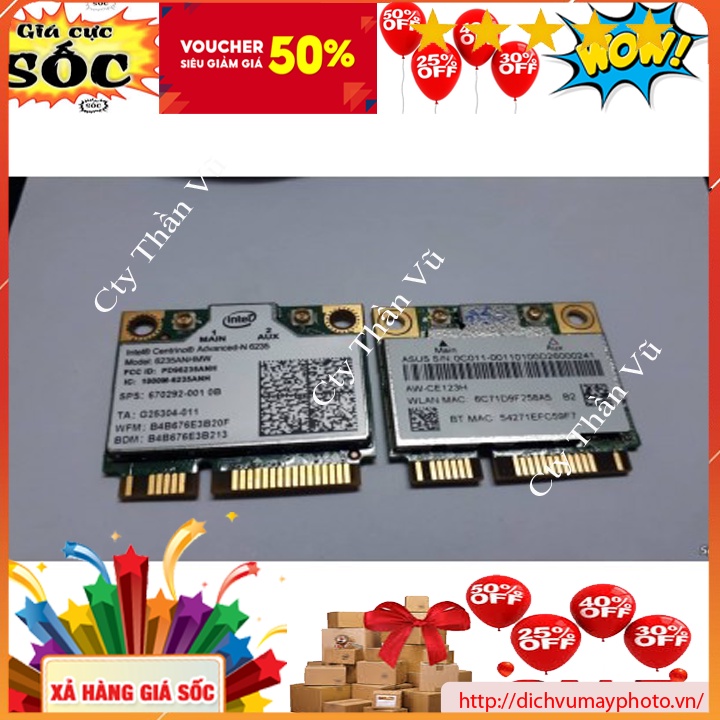 Card WiFi laptop Asus X550, X550C, X550CA, X550L, X552 K43 K53 X451 X450 X551 hàng nguyên zin tháo máy INECO
