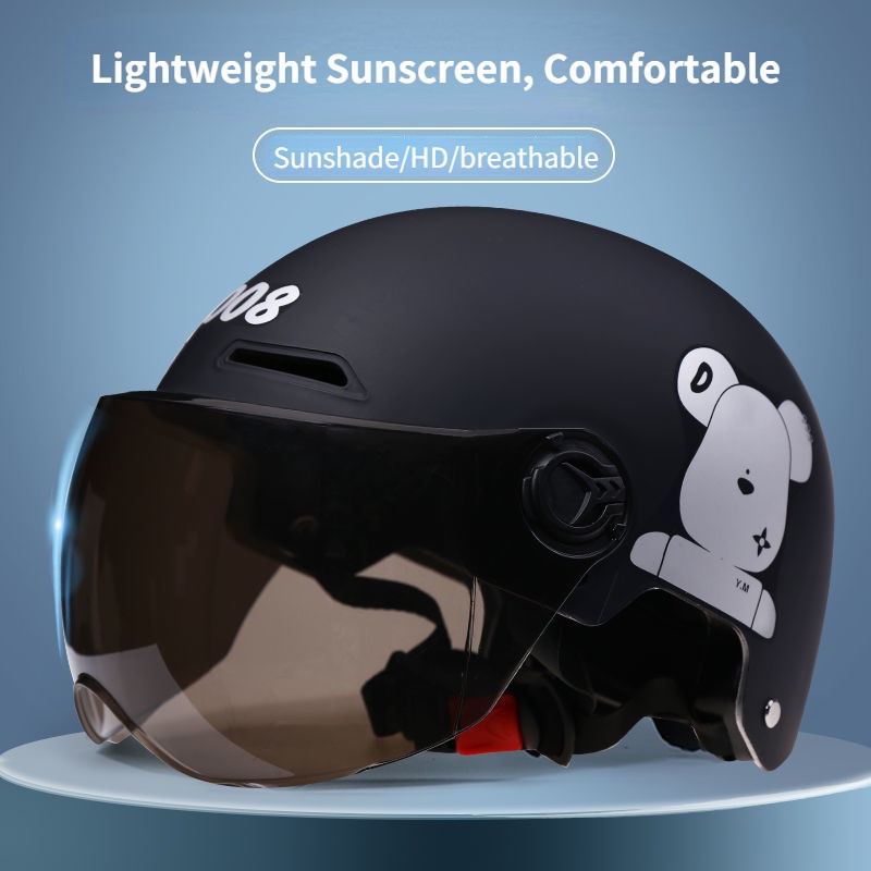 Mũ Bảo Hiểm Chạy Điện Thoáng Khí An Toàn Mùa Hè Cho Nam Nữ