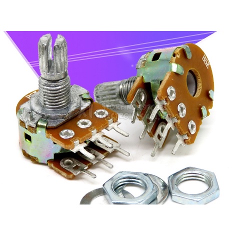 Chiết áp đôi WH148 1K 2K 5K 10K 20K 50K 100K 500K 15mm chất lượng tốt