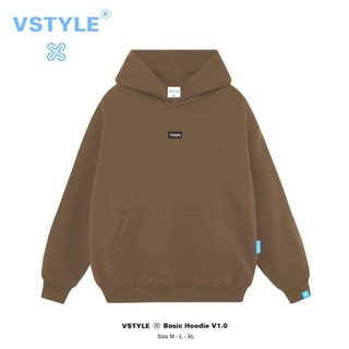 Áo Hoodie Basic Logo Vstyle Unisex Local Brand - Nâu