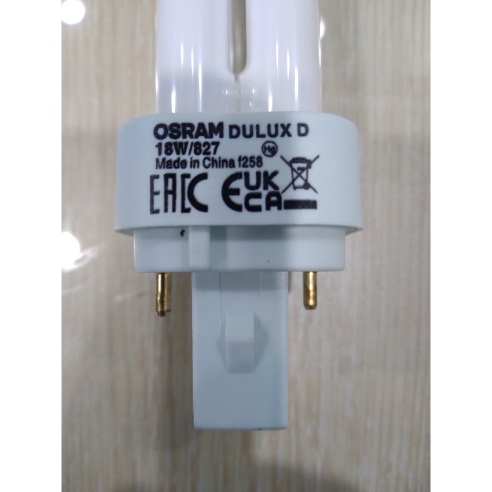Bóng đèn Compact OSRAM Dulux D 18W/827, 18W/830, 18W/865 tiết kiệm điện.