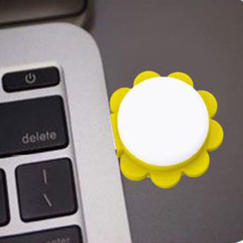 Đèn LED Đọc Sách Bảo Vệ Mắt Tiết Kiệm Năng Lượng Hình Hoa Hướng Dương Cổng USB