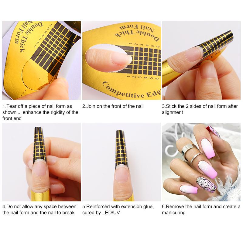Miếng dán khuôn định hình BORN PRETTY hỗ trợ nối móng acrylic UV chuyên dụng