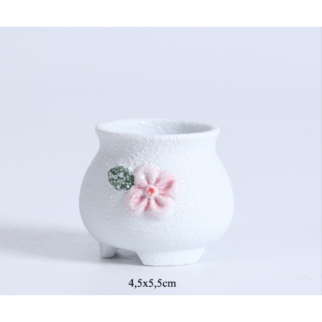 Chậu cây mini hoa nổi CHAU33 trồng hoa sen đá cây cảnh cute trang trí decor ống bút cắm đồ 4.5-5,8cm