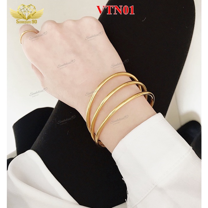 Vòng Tay titan trơn ximen VDG01