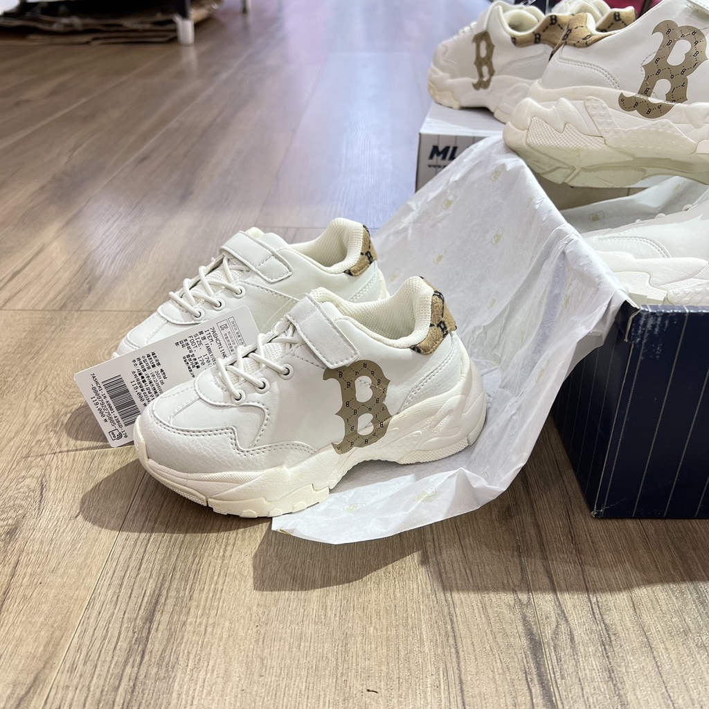 [CHÍNH HÃNG] Giày Sneaker TRẺ EM - MLB KID MONOGRAM màu Be Nâu - Code: 7ASHCM11N