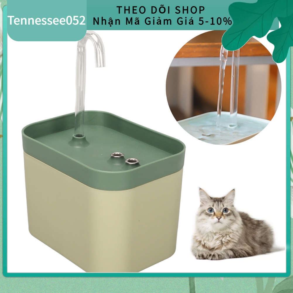 [Hàng HOT] Máy Lọc Nước Tự Động - Máy Uống Nước Tự Động Cho Mèo 1.5L yên tĩnh【Tennessee052】
