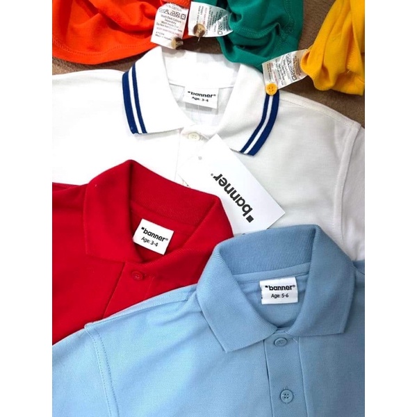 Áo polo bé trai banner xuất chuẩn sz 2Y-12Y nhiều màu satsunkid