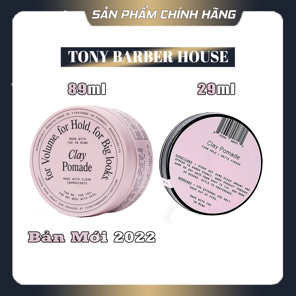 Sáp vuốt tóc Firsthand Supply Clay Pomade 29ml - 89ml