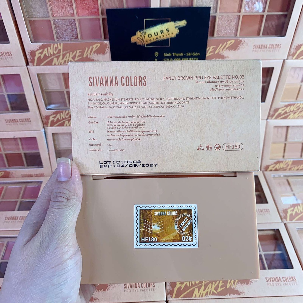 Bảng phấn mắt sivanna có nhũ và lì Fancy Make Up Pro Eye Palette HF180