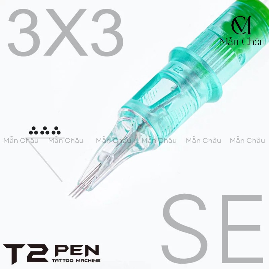 Kim đạn máy Pen xăm T2 3B3  cho xăm và phun xăm tạo hạt, đánh bóng cao cấp lẻ 1 cây