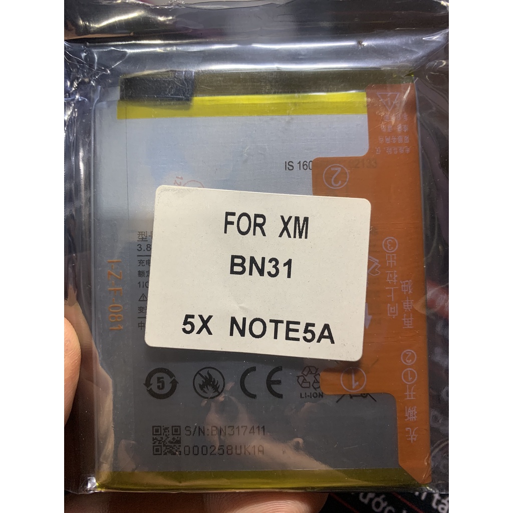 Pin xiaomi Mi A1 / MI 5X / Redmi note 5a / note 5a prime / S2 / BN31 / 3080mAh