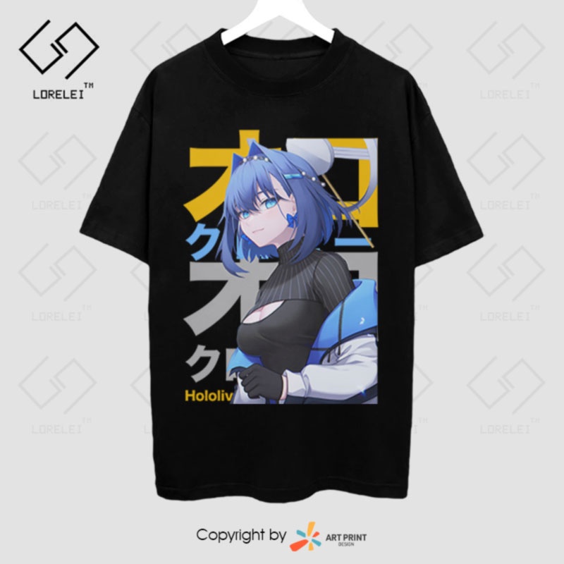 Áo thun Hololive Ouro Kronii Digital Art  ngắn tay