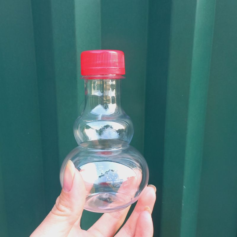 Chai Nhựa Hồ Lô 150ml Đựng Rượu Đã Kèm Nắp