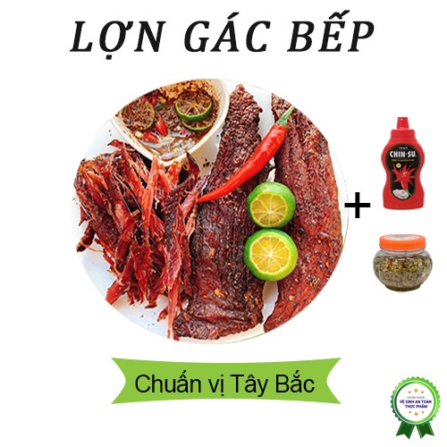 Thịt Lợn Đen Gác Bếp Ngon Chuẩn Tây Bắc 500g, Tặng Kèm Chẩm Chéo tương ớt