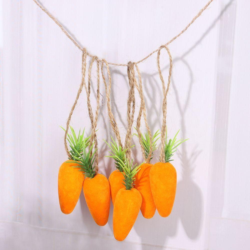 Set 10 Phụ Kiện Treo Trang Trí Tiệc Hình Củ Cà Rốt Bằng Xốp Dễ Thương