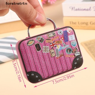 forstretrtn Retro Storage Tin Mini Box Rectangular Tinplate Suitcase Candy Snack Organizer EN