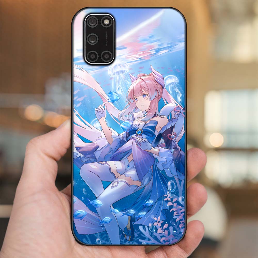 Ốp lưng Oppo A52, A92 viền đen in hình Sangonomiya Kokomi Genshin Impact