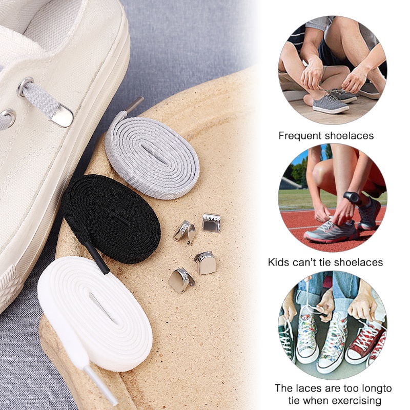 Dây Buộc Giày Co Giãn Chống Rơi Kiểu Dáng Đơn Giản
