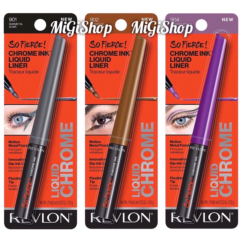 Bút Kẻ Mắt Nước Revlon So Fierce Chrome Ink Liquid Liner 0,9g