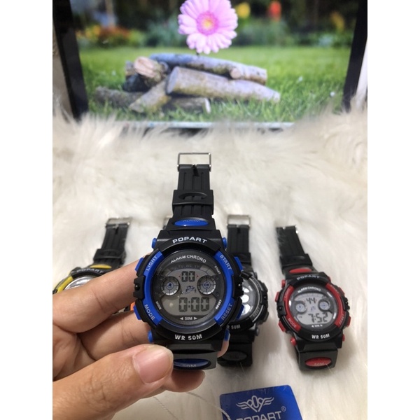 Đồng hồ trẻ em Popart chính hãng bao bơi lội, tắm có đèn led màu