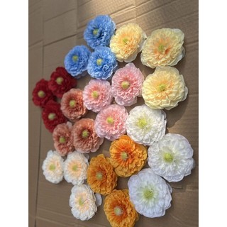 Đầu bông cúc tràm to 9cm. hoa lụa trang trí