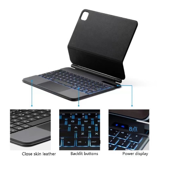 Euro - Bao Da Nam Châm Tích Hợp Bàn Phím Ipad Air 5/ Air 4 Magic Control