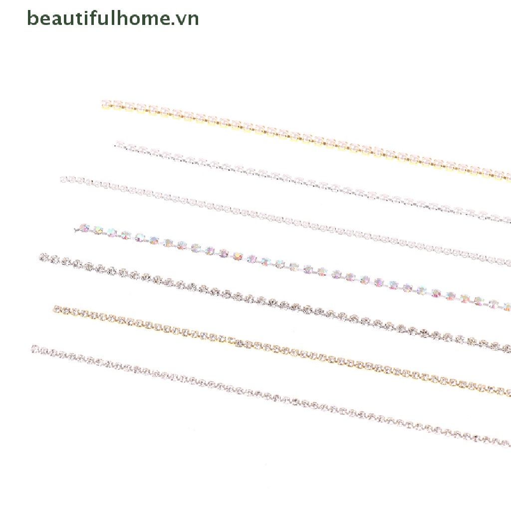 Dây Xích Kim Loại Vàng / Bạc 23cm Trang Trí Móng Tay Nghệ Thuật Thời Trang