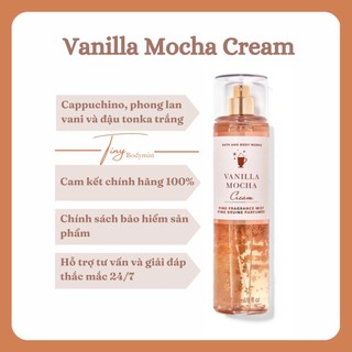 Xịt thơm toàn thân bodymist Bath & Body Works : Vanilla Mocha Cream