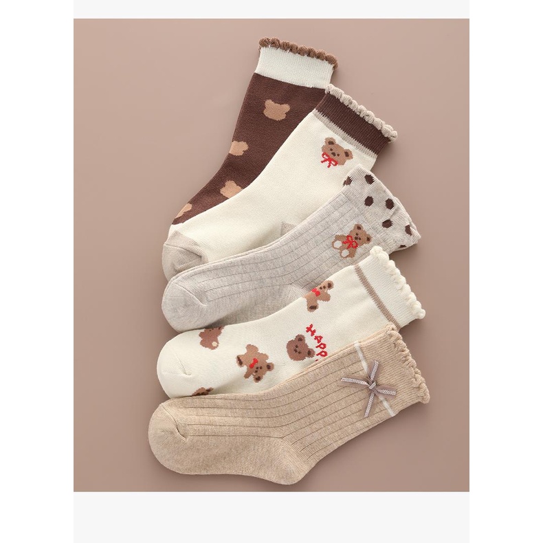 [Hàng Sắp Về] Tất trẻ em Muzini vớ cổ cao cotton phong cách hàn quốc dành cho bé trai bé gái siêu đáng yêu TN307