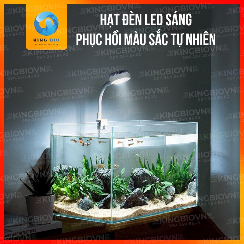 Đèn led Nepall đèn led cao cấp thân đèn xoay 360 độ gắn trên thành bể cá thủy sinh mini, bể cá để bàn