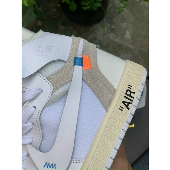 Giày thể thao sneaker Air Jordan 1 Retro High Off-White Trắng Full