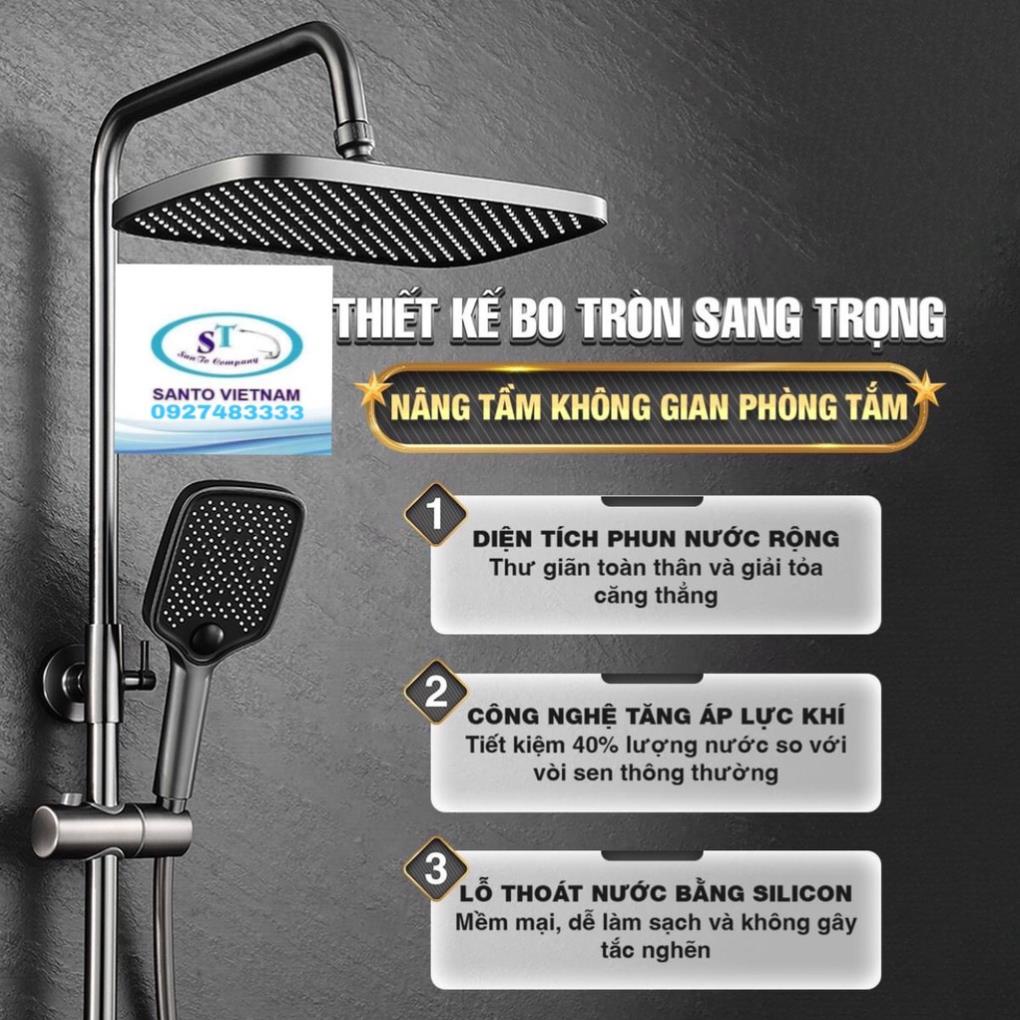 Sen cây phím đàn sơn tĩnh điện, sen cây nóng lạnh phím đàn đồng thau hiển thị nhiệt độ SANTO cao cấp