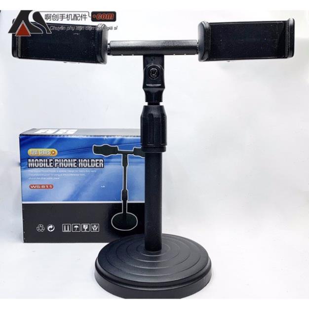 Kẹp 2 Điện Thoại Hỗ Trợ Live Stream fb, shoppe, học online trên điện thoại - siêu bền siêu chắc chắn
