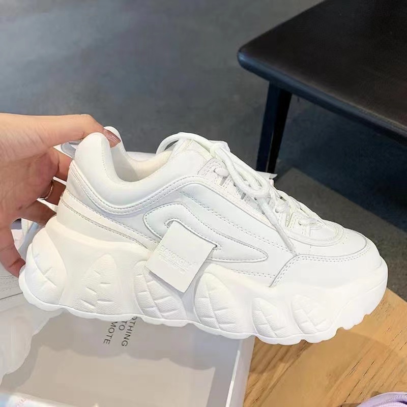 Giày Sneaker Đế Dày Tăng Chiều Cao Màu Sắc Trẻ Trung Thời Trang Hè Phong Cách Hàn Quốc