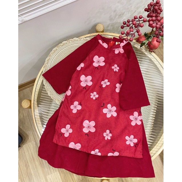 Áo dài Hồng Đào cho bé gái | Dotori