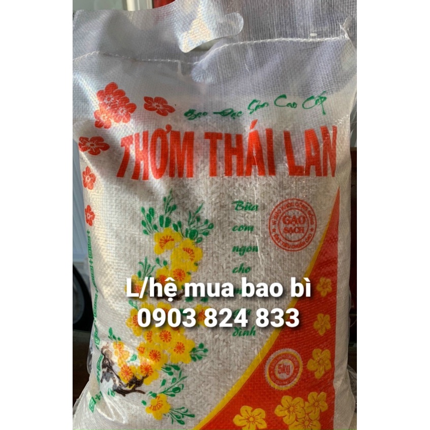 Túi đựng gạo thơm thái lan trong 5kg ( combo 50 cái)