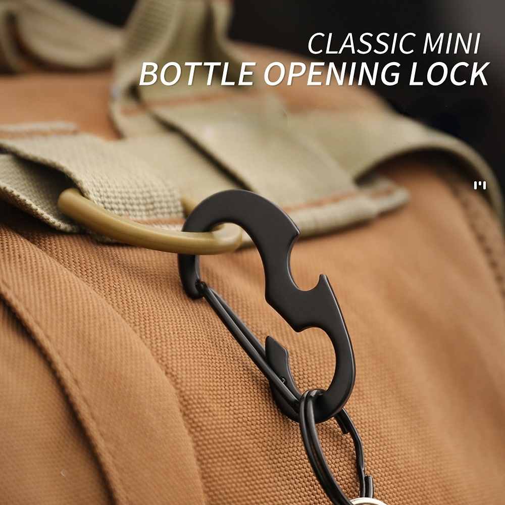 Móc Kẹp Mở Nắp Chai Đa Năng Bằng Thép Không Gỉ Tiện Dụng Khi Đi Leo Núi / Cắm Trại